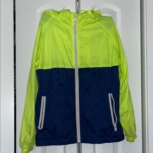 Kids Two-Tone Jacket - Neon Yellow and Navy